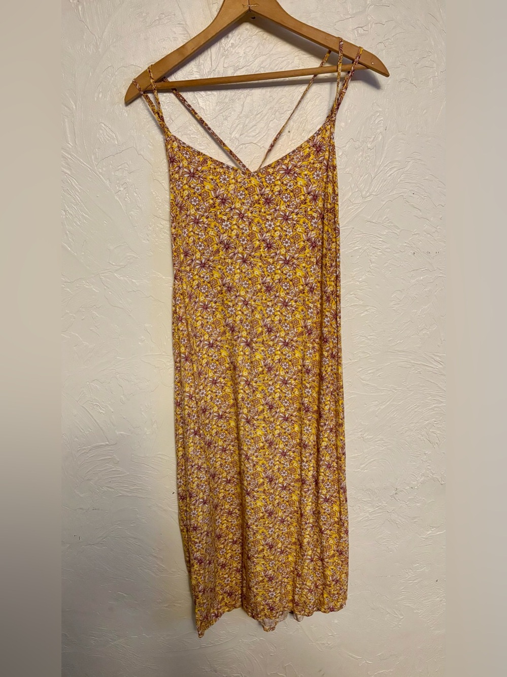 GAP Yellow Floral Trim Top